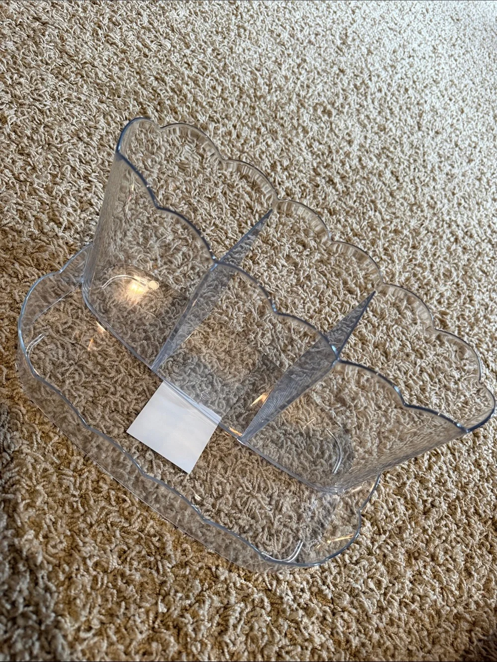 Clear Acrylic Divided Organizer Tray - for makeup or misc